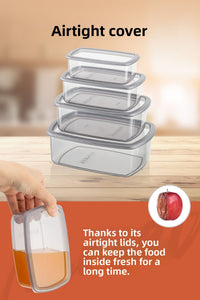 Anthracite 24-Piece Airtight Storage Set - 6X(250-500-750-1200 ml)