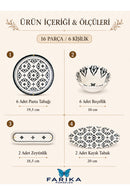 AHENK 6 Kişilik 16 Parça Kahvaltı Takımı