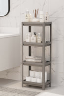 4-Tier Bathroom Shelf Unit Vesken Bathroom Organizer Shampoo Holder Towel Rack Cabinet