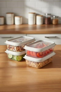 xBernardo Hide Plus 4 Piece Storage Container Set White