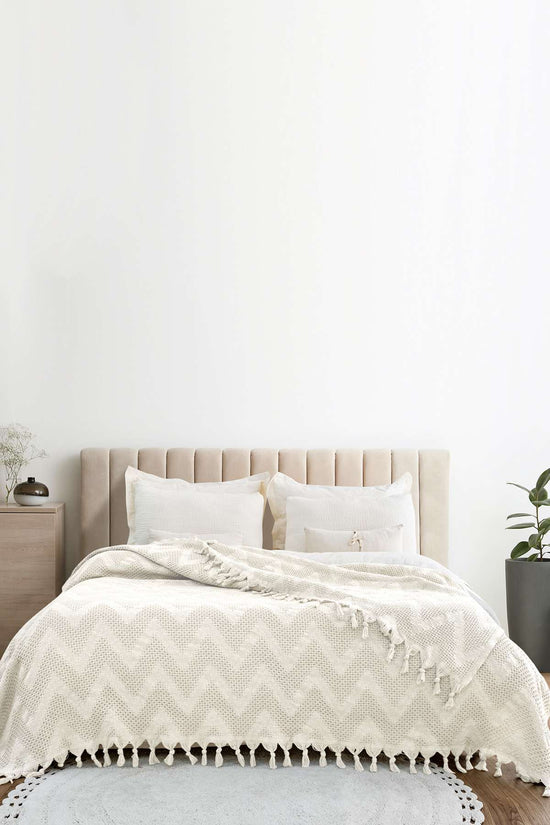 Double Pique Size: 200 X 230 Cm Cream