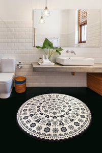 Bathmat Non-Slip Underside Diameter: 100 Cm Venice - Black