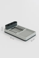Dish Rack & Countertop Plate Holder – 42x26 cm Multi-Compartment Modern Kitchen Organizer
