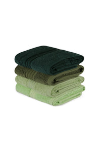Set prosoape de față (4 bucăți) Dimensiune: 30 x 50 cm (4 bucăți) Curcubeu - Verde