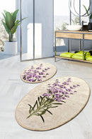 Set Covorașe Baie (2 Piese) Antiderapante Covoraș Baie: 50 X 60 Cm (1 Bucată) Covoraș Baie: 60 X 100 Cm (1 Bucată) Lavandă