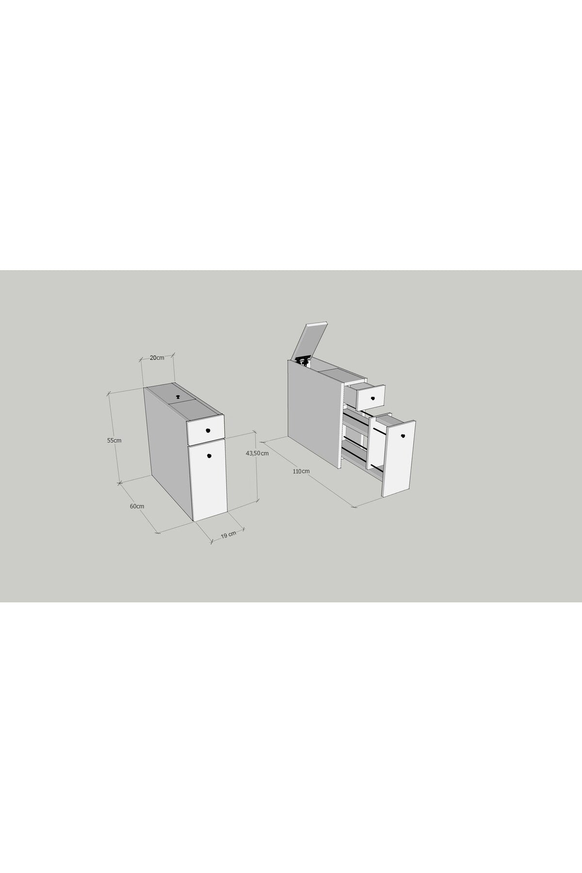 Bathroom Cabinet Calencia - White