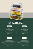 Set de 12 recipiente de depozitare etanșe Antracit 3X(250-500-750-1200 ml)