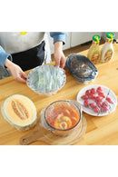 Set of 100 Elastic Food and Bowl Covers, Plastic, fits 12–40 cm