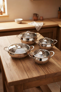 xBernardo Monde 8 Piece Semi Sphere Steel Pot Set