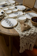 14 Piece 6-Person Axial Stackable Breakfast Set - Luxury Breakfast Presentation Set Plate