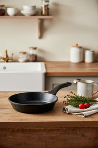 xBernardo Olimpos Granite Cast 2 Piece Frying Pan Set Black