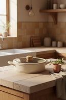xBernardo Arista 5 Piece Ceramic Cast Pot Set Ivory
