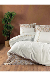 Ranforce Double Quilt Cover Set Quilt Cover: 200 X 220 Cm Flat Sheet: 240 X 260 Cm Pillowcase: 50 X 70 Cm (2 Pieces) Oxford Pillowcase: 50 X 70 Cm (2 Pieces) Cinnamon