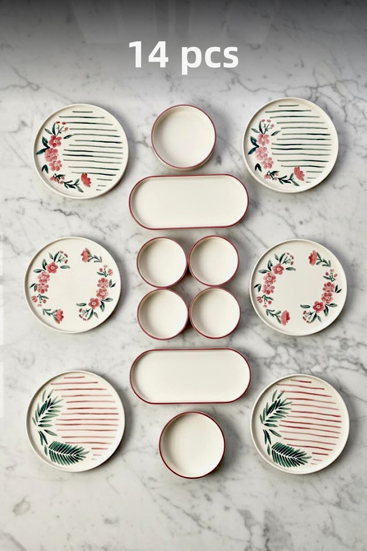 Sakura Stackable Breakfast Set - Luxury Breakfast Presentation Set Plate