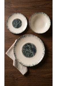 18-Piece Stackable Foam Dinner Set for 6 People - Premium Dinner Set