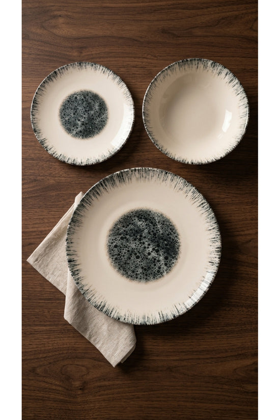 18-Piece Stackable Foam Dinner Set for 6 People - Premium Dinner Set