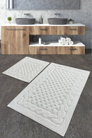 Bathmat Set (2 Pieces) Non-Slip Underside Bathmat: 50 X 60 Cm (1 Piece) Bathmat: 60 X 100 Cm (1 Piece) Ecru