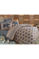 Set de lenjerie de pat dublă (Husă de pilotă): 200 X 220 Cm Cearșaf de pat: 220 X 240 Cm Față de pernă: 50 X 70 Cm (2 bucăți) Fil - Albastru