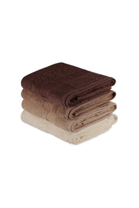 Bath Towel Set (4 Pieces) Bath Towel: 70 X 140 Cm (4 Pieces) Rainbow - Brown