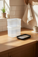 xBernardo Hide Plus 2 Piece Storage Container Set Black