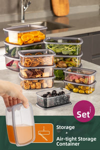 Set de 12 recipiente de depozitare etanșe Antracit 3X(250-500-750-1200 ml)