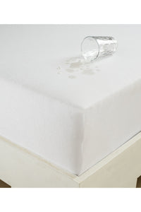 Protectie Saltea Dubla Dimensiune: 160 X 200 Cm Impermeabila Alba