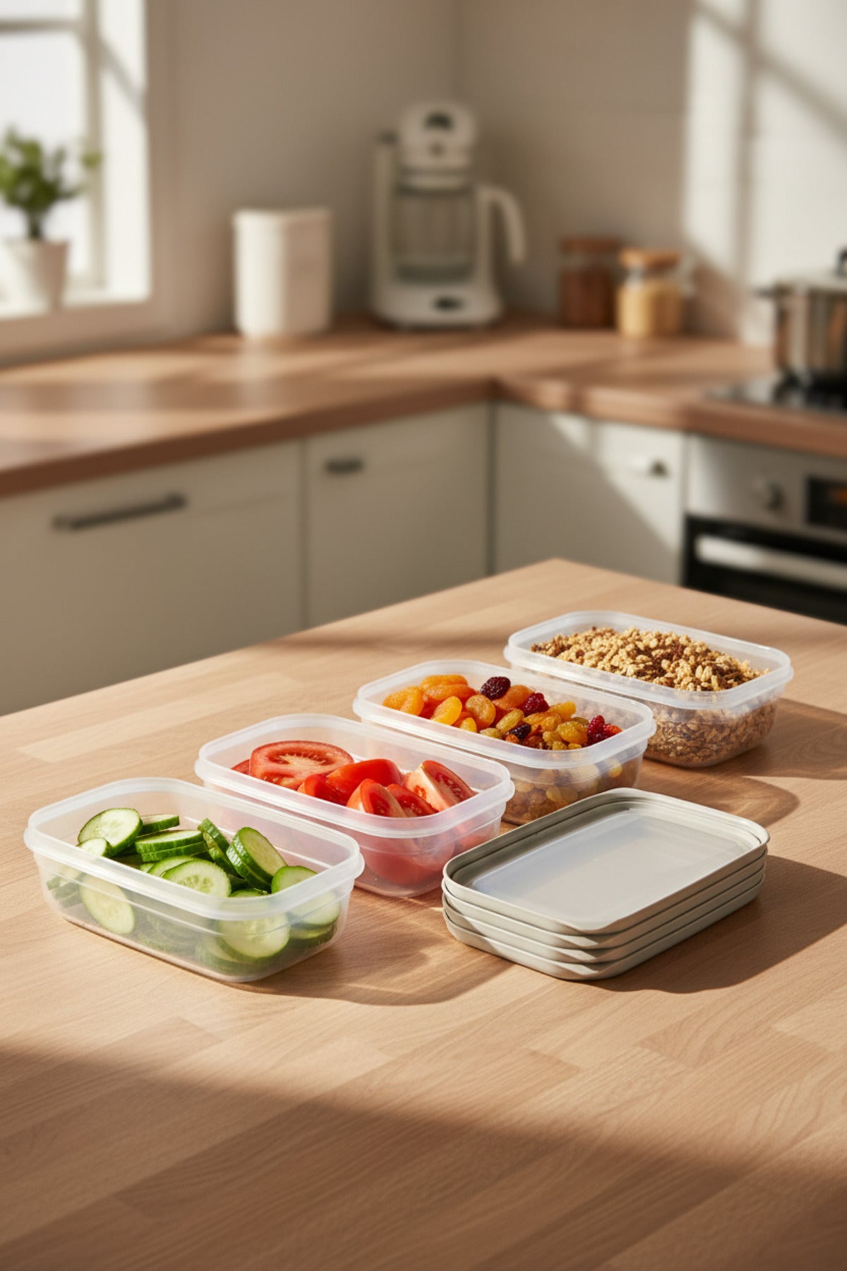 xBernardo Hide Plus 4 Piece Storage Container Set White