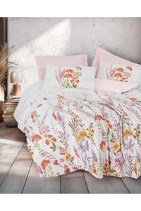 Ranforce Double Quilt Cover Set Quilt Cover: 200 X 220 Cm Flat Sheet: 240 X 260 Cm Pillowcase: 50 X 70 Cm (2 Pieces) Pink