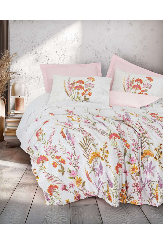 Ranforce Double Quilt Cover Set Quilt Cover: 200 X 220 Cm Flat Sheet: 240 X 260 Cm Pillowcase: 50 X 70 Cm (2 Pieces) Pink