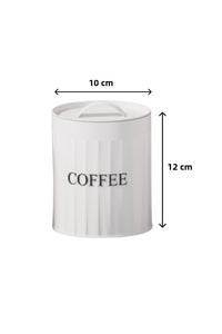 4'lü Ekmeklik Seti Metal Kapak Çay Kahve Şekerlik Tezgah Üstü Dolap İçi Organizer Beyaz