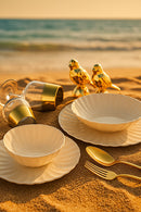Farika 24 Piece Isil White Dinner Set for 6 People - Premium Dinner Set