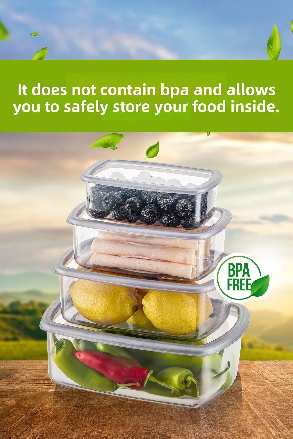 Anthracite 24-Piece Airtight Storage Set - 6X(250-500-750-1200 ml)