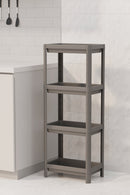 4-Tier Bathroom Shelf Unit Vesken Bathroom Organizer Shampoo Holder Towel Rack Cabinet