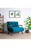 Canapea extensibilă cu 1 loc, verde petrol