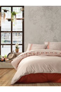 Ranforce Double Quilt Cover Set Quilt Cover: 200 X 220 Cm Flat Sheet: 240 X 260 Cm Pillowcase: 50 X 70 Cm (2 Pieces) Merri - Beige