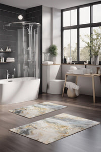 Bathmat Set (2 Pieces) Non-Slip Underside Bathmat: 40 X 60 Cm Bathmat: 60 X 100 Cm Multicolor