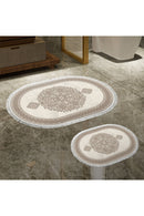 Bathmat Set (2 Pieces) Non-Slip Underside Bathmat: 50 X 60 Cm Bathmat: 60 X 100 Cm Brown