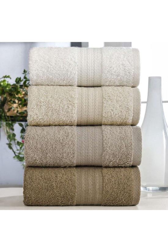 Hand Towel Set (4 Pieces) Size: 50 X 85 Cm (4 Pieces) Brown