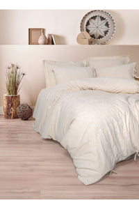 Set dublu husă pilotă Husă pilotă: 200 x 220 cm Cearșaf de pat: 240 x 260 cm Față de pernă: 50 x 70 cm (2 bucăți) Față de pernă Oxford: 50 x 70 cm (2 bucăți) Bej