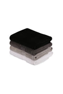 Bath Towel Set (4 Pieces) Bath Towel: 70 X 140 Cm (4 Pieces) Rainbow - Black