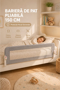 Baby Bed Rail Wooden 150 cm Grey