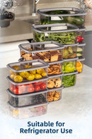Anthracite 24-Piece Airtight Storage Set - 6X(250-500-750-1200 ml)