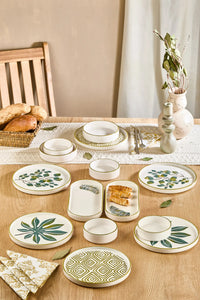 14 Piece Stackable Fall Leaf Breakfast Set for 6 People – Luxury Breakfast Serving Plate Set