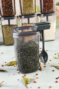 450 ml White Labeled Spice Holder with 18 Luna Spoons