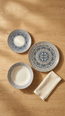 Farika 18 Piece Blue Mosaic Dinner Set for 6 People - Premium Dinner Set
