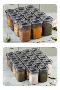 450 ml White Labeled Spice Holder with 18 Luna Spoons