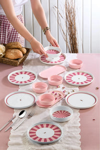 14-Piece Stackable Love Birds Breakfast Set for 6 People – Luxury Serving Set