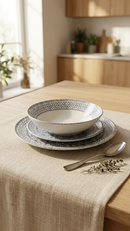 Farika 18 Piece Blue Mosaic Dinner Set for 6 People - Premium Dinner Set
