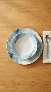 Farika 18 Piece Glacier Dinner Set for 6 People - Premium Dinner Set
