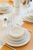 Farika 24 Piece Zuhre White Dinner Set for 6 People - Premium Dinner Set